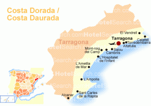 costa dorada kaart 2 vakantie spanje