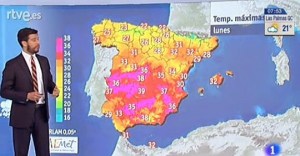 weerkaart Spanje nieuws