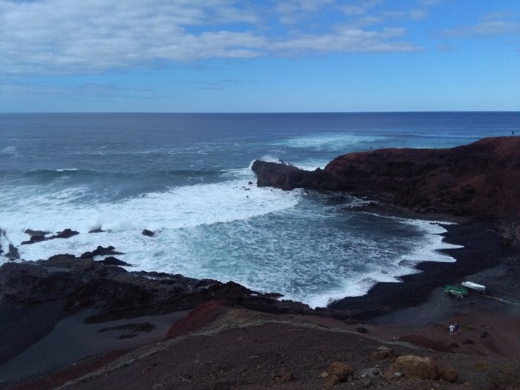 El Golfo groen meer aan zee - Lanzarote lagune