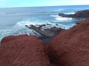 El Golfo groen meer aan zee - Lanzarote lagune