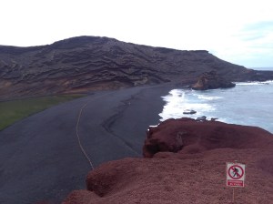 El Golfo groen meer aan zee - Lanzarote
