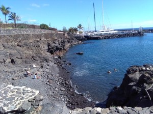 Jachthaven Rubicon Lanzarote lekker zwemmen in de zee