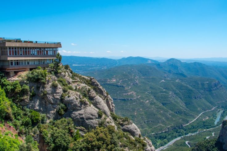 Restaurant-op de top van de berg Montserrat - Spanje