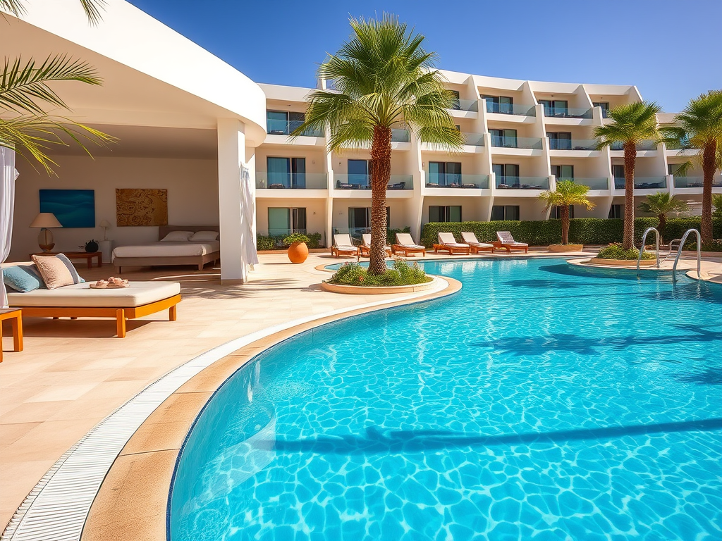 swim-up kamers Costa Blanca - hotelkamers met prive zwembad 